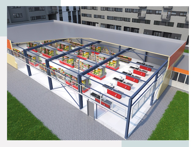 Строительство магазинов в Дюртюли от 626 руб. за м²