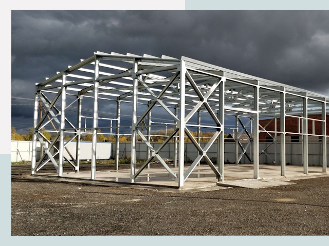 Двускатные ангары в Дюртюли от 626 руб. за квадрат