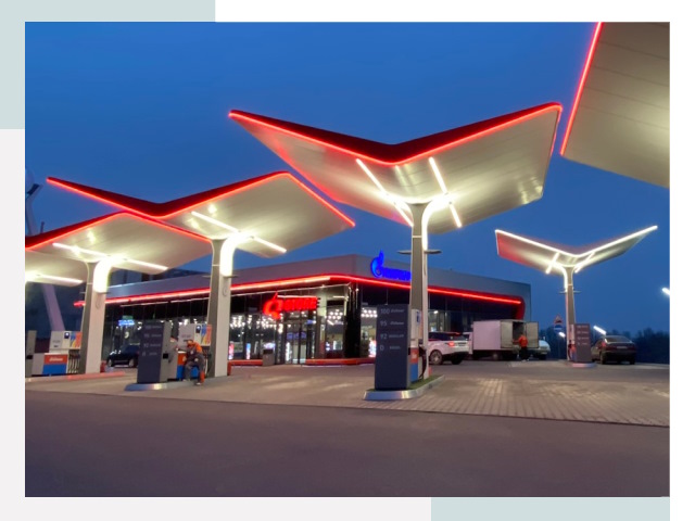 Навесы для АЗС в Дюртюли